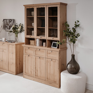 Buffet haut 6 portes 3 tiroirs - SAGA