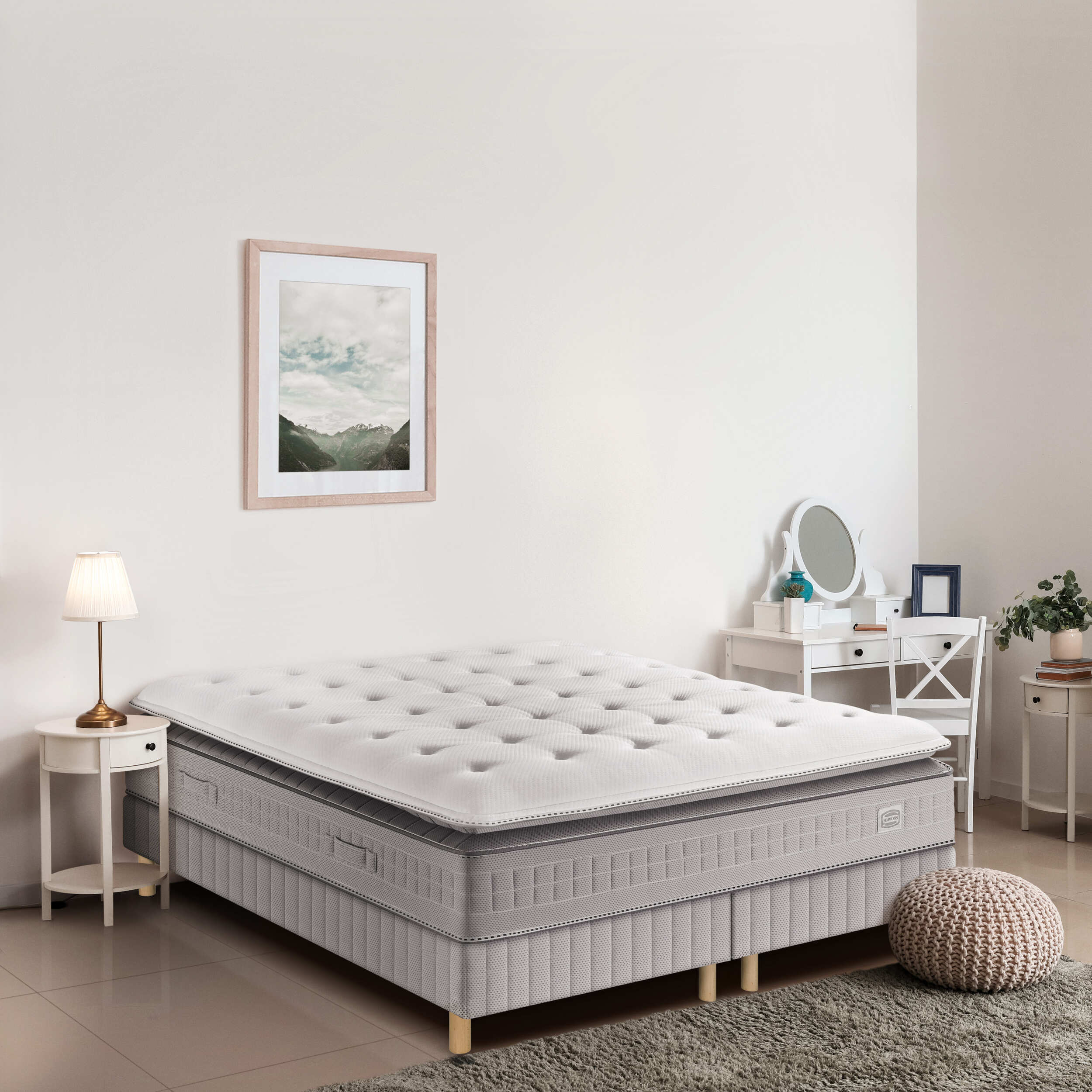 Ensemble EXTENSION matelas H29 Hybride, ferme, 2 sommiers