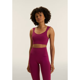 Top sportivo seamless con scollo a cuore e supporto leggero