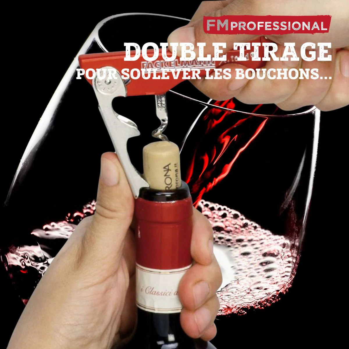 Tire-bouchon décapsuleur 13 cm FM Professional Boissons