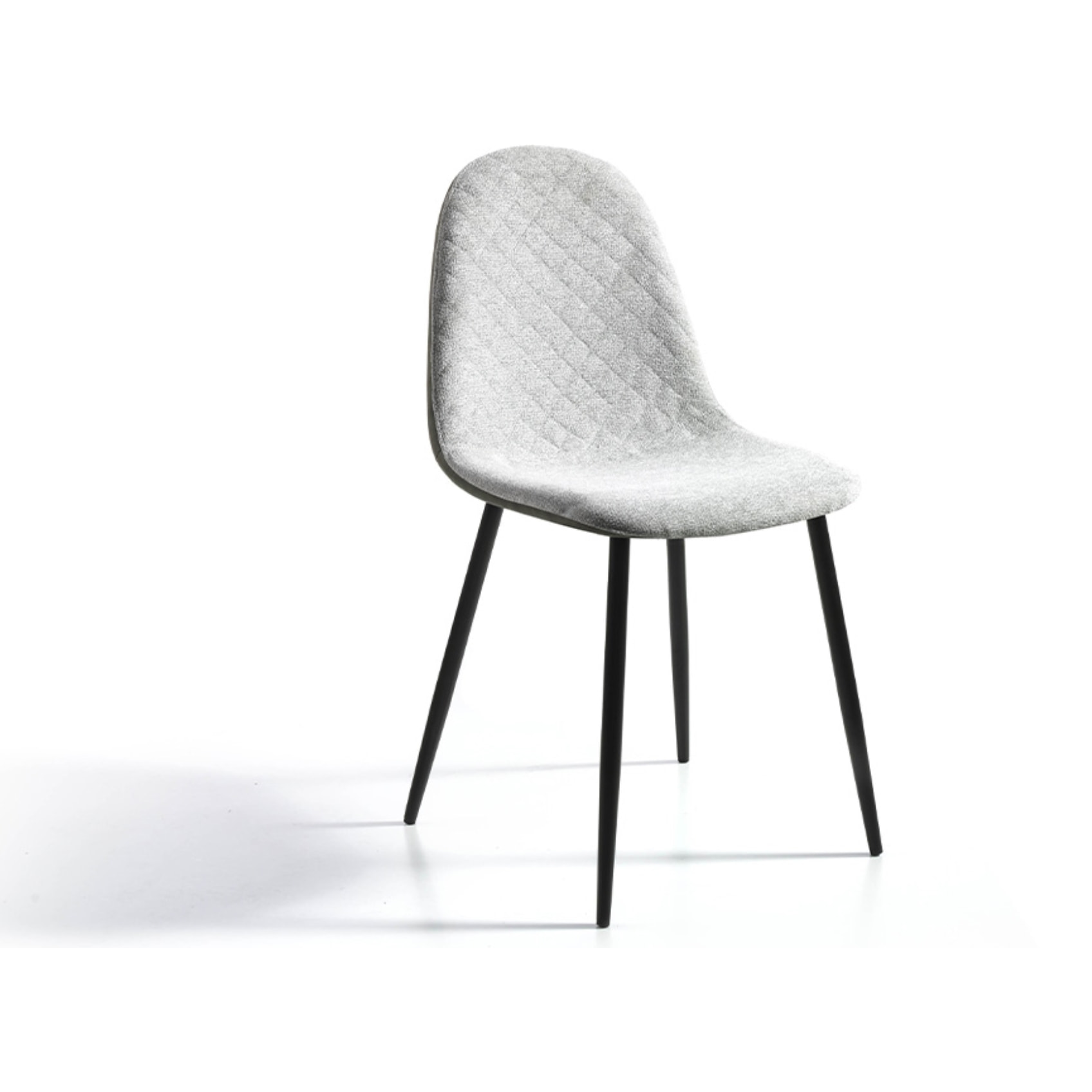 Set de 4 sillas – Tapizado en verde y estructura negra