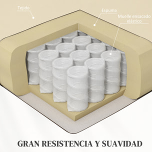 Sillón Relax Reclinable Eléctrico Levanta Personas, con Masaje Vibratorio y Calor, Sillón Elevador, con Control Remoto, Reposapiés, Tapizado en PU, Bolsillos Laterales, Crema