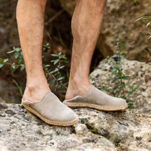 Zapatos N677 SILK SUEDE-COTTON TAUPE / CAMPOS color Taupe