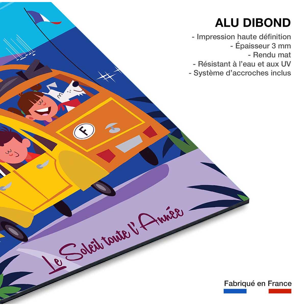 Tableau le soleil de la cote d'azur Tableau alu Dibond