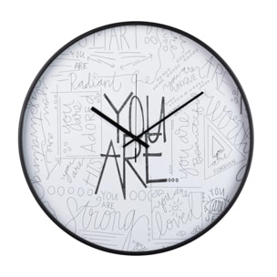 Reloj Pared Metal Negro 60x4,5x60 Cm