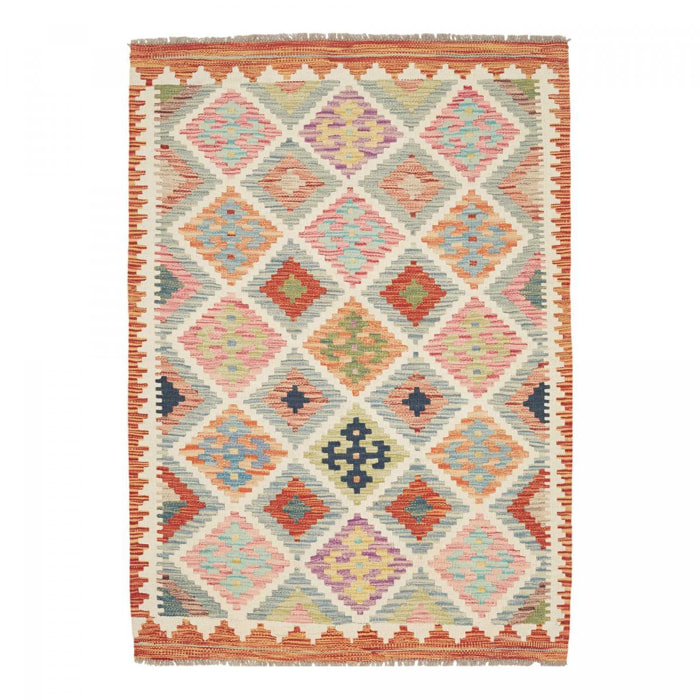 Tapis kilim au motif géométrique, tissage plat, VEJAPI