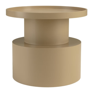 AGATHE - Table d'appoint ronde en bois peint taupe D45cm