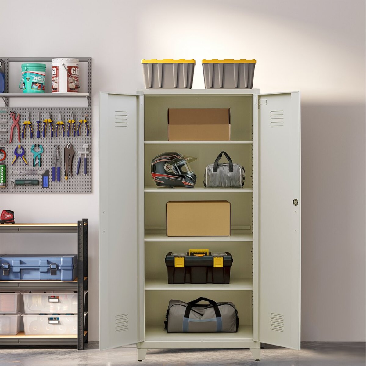 Libreria 5 ripiani color bianco opaco 60x30x189 cm - Buz