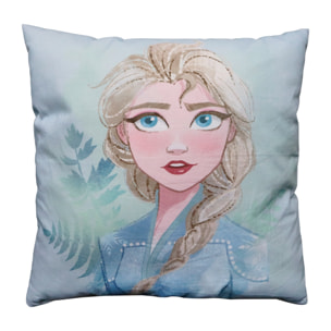 Coussin imprimé 100% coton, DISNEY FROZEN 2 SISTERS