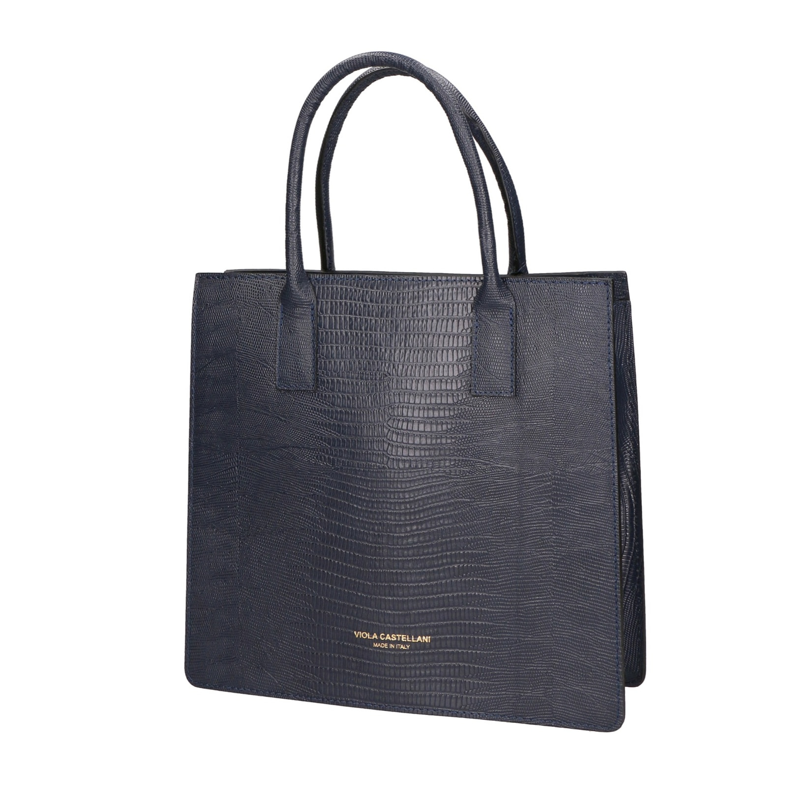 Borsa a mano da donna - Modello Giulia - Vera pelle effetto cocco - 30.0 x 28.0 x 10.0 cm