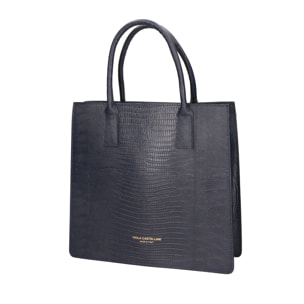 Borsa a mano da donna - Modello Giulia - Vera pelle effetto cocco - 30.0 x 28.0 x 10.0 cm