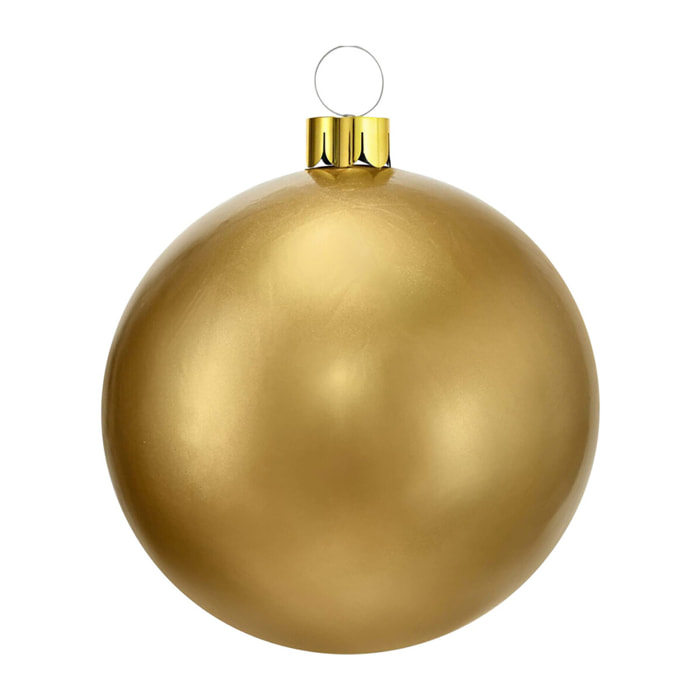 Bola de navidad inflable dorada de 4,5cm con ventosa