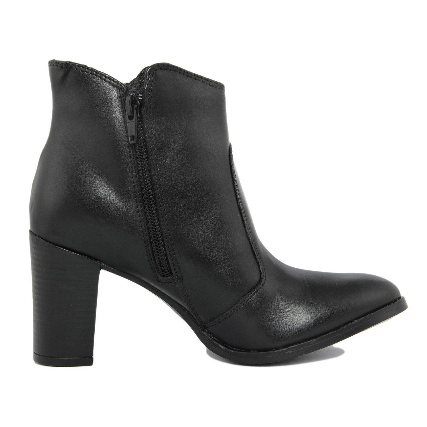 Stivaletti con Tacco Fashion Attitude in pelle color Nero