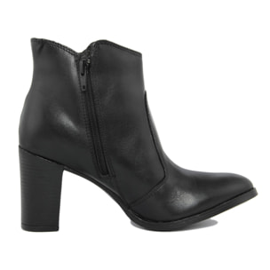 Stivaletti con Tacco Fashion Attitude in pelle color Nero