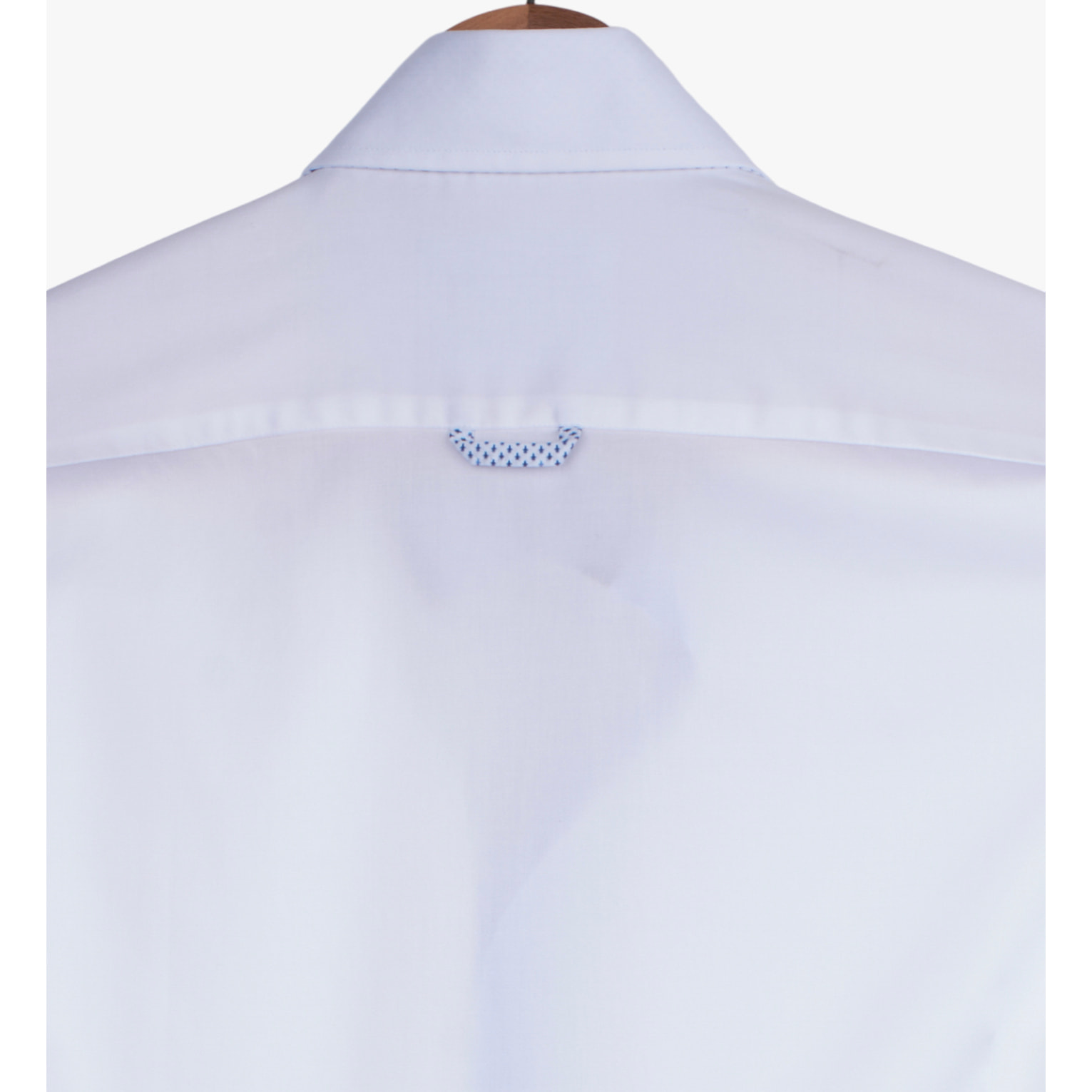 Camicia Uomo 2 Bottoni Button Down Slim Satin Unito Bianco