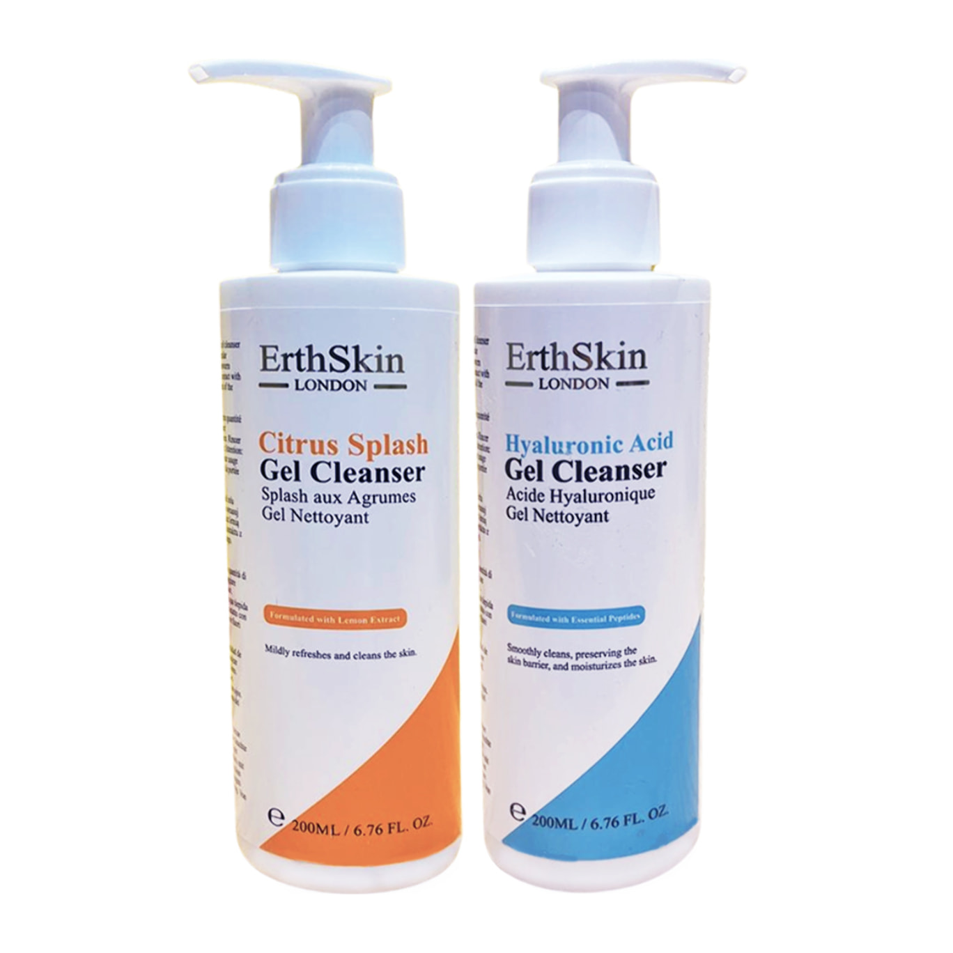 Gel limpiador Citrus Splash 200 ml + gel limpiador con ácido hialurónico 200 ml