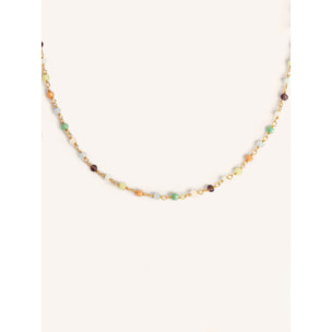 Collana Crystal Colors Argento Placcato Oro