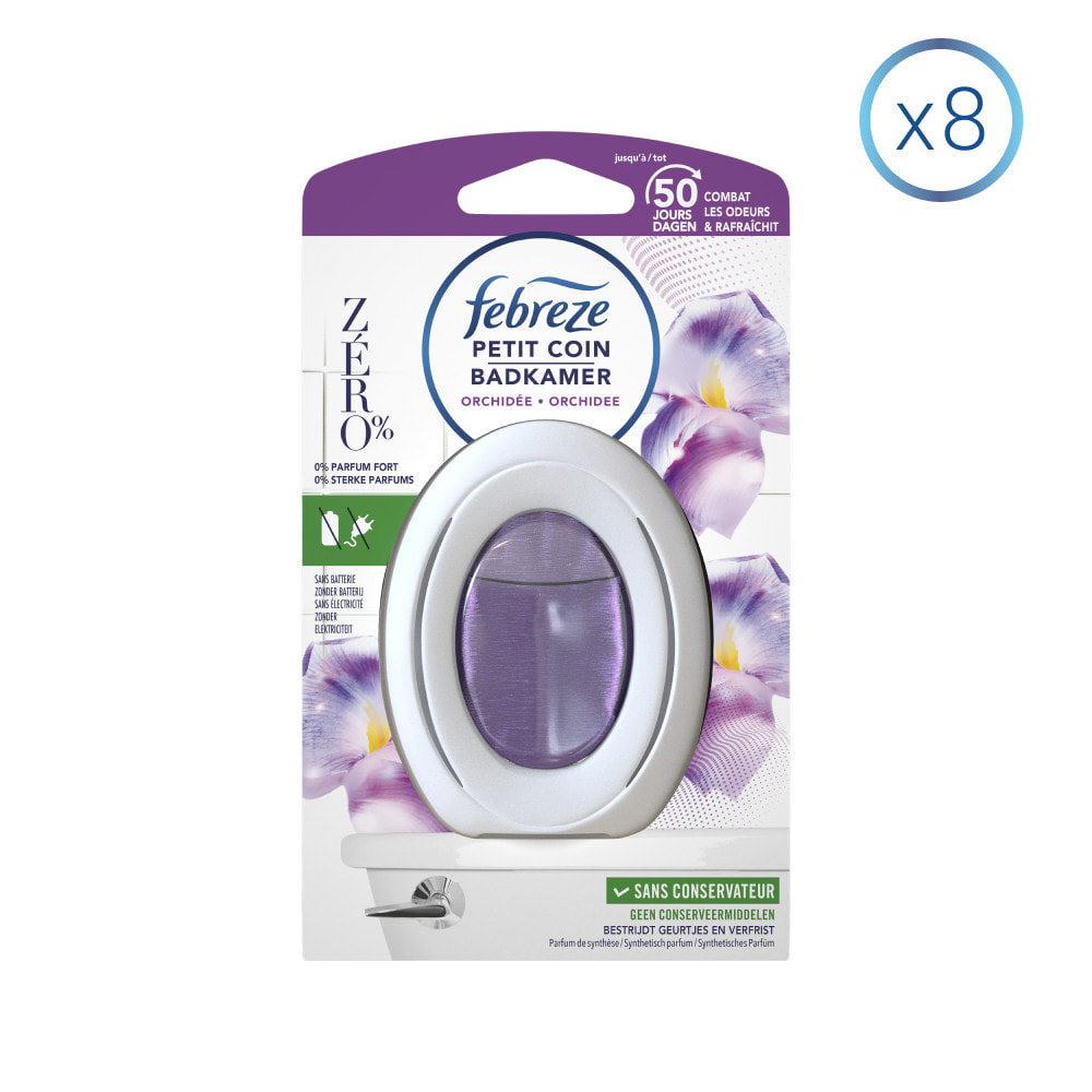 8 Desodorisants en Continu Orchidée, Febreze Petit Coin