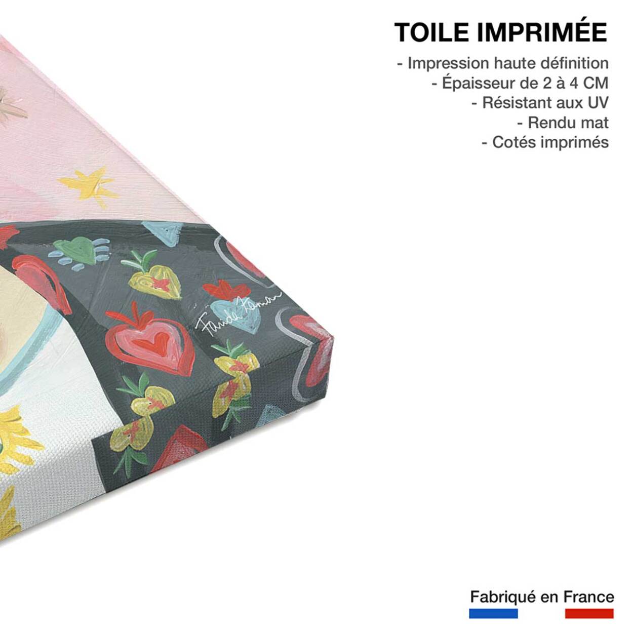 Tableau mode Hommage à Frida Toile imprimée