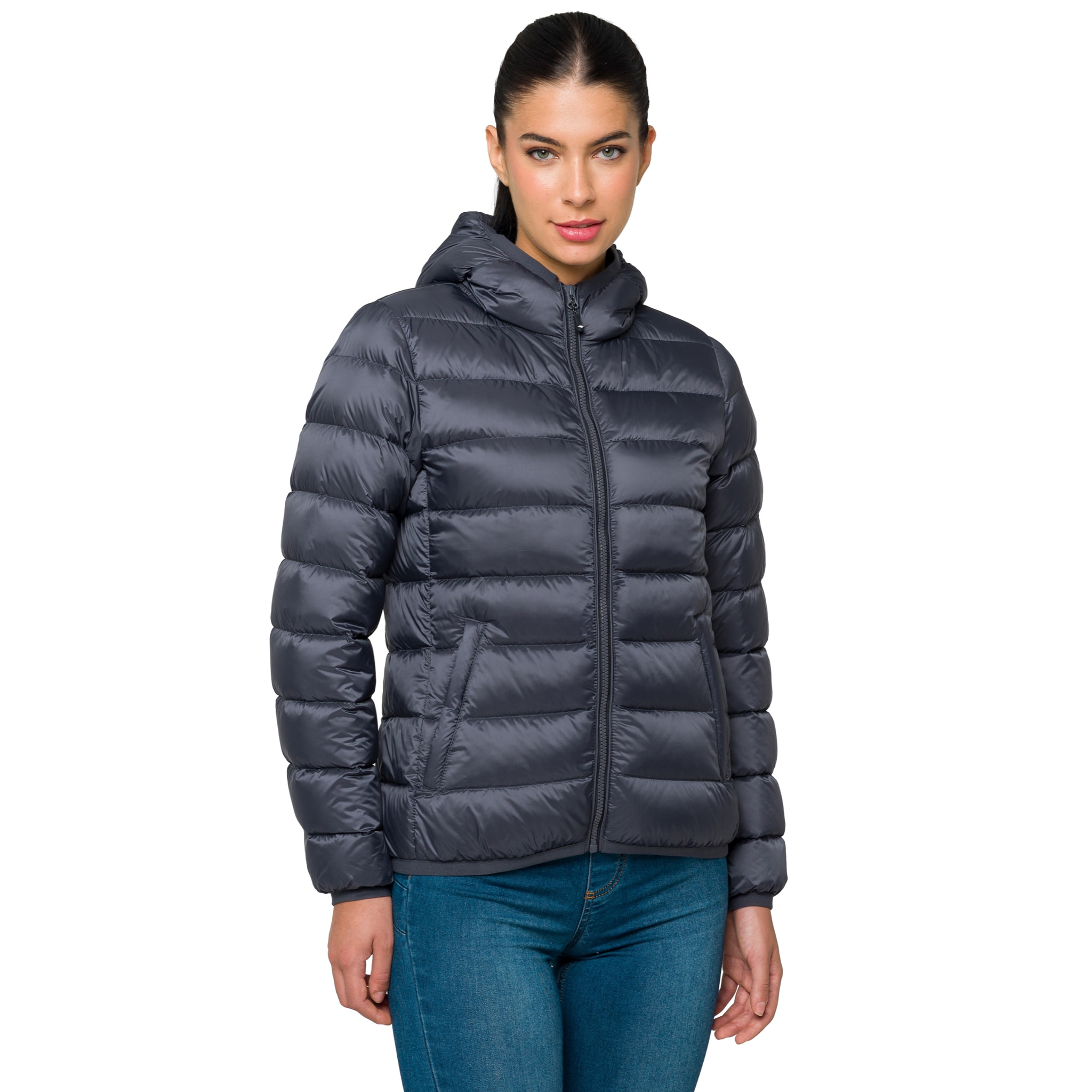 Plumífero Hot Buttered 100% plumón de ganso Chloe gris