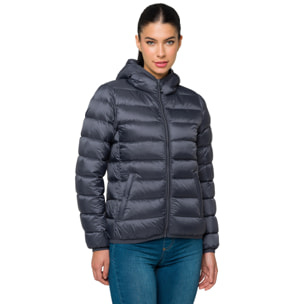 Plumífero Hot Buttered 100% plumón de ganso Chloe gris