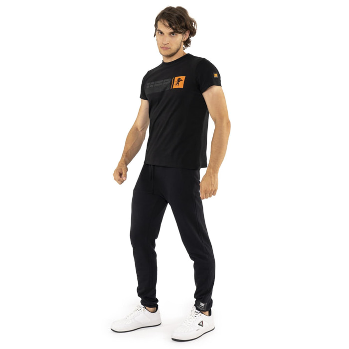 Camiseta de manga corta de algodón elástico "Tech"