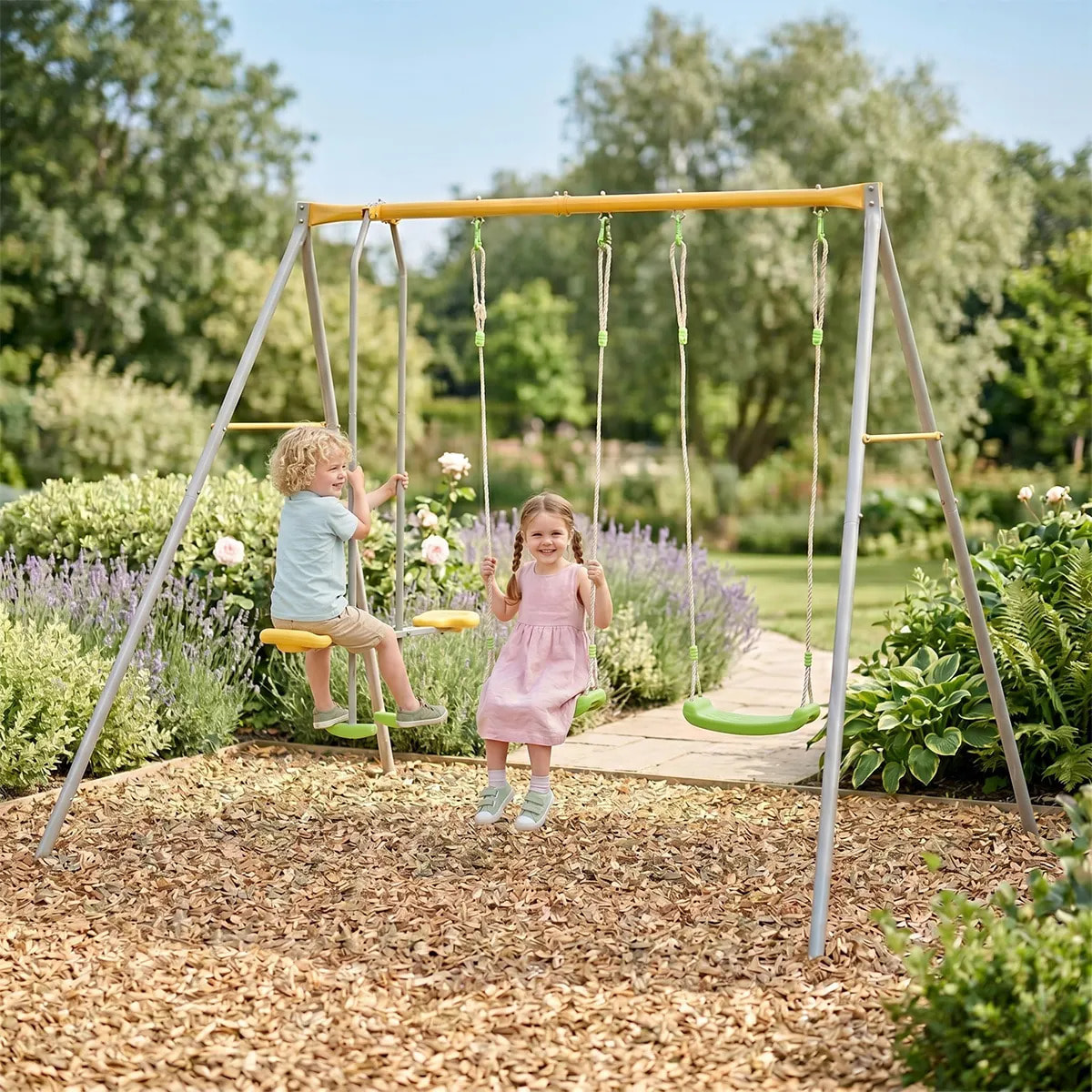 Portique métal 1,90 m Agility BRIOSO - 4 enfants