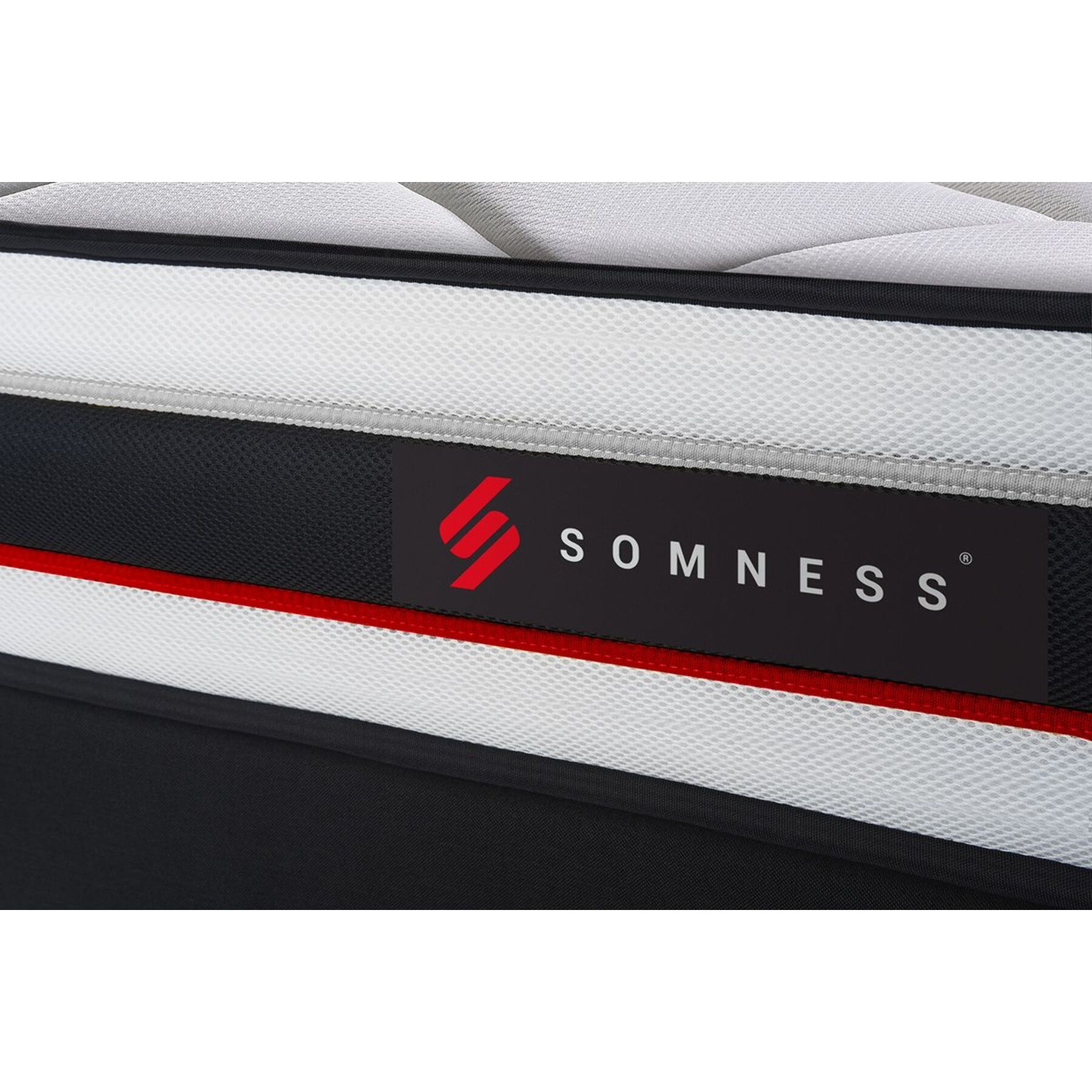 Ensemble Matelas Sommier 90x200 cm - Sommier Noir (en kit) - Form