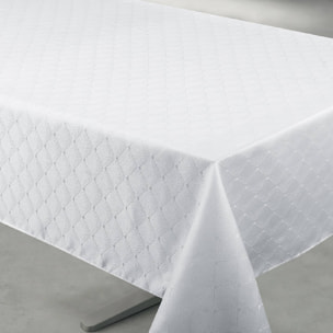 Nappe rectangulaire extérieure esprit bord de mer - Blanc