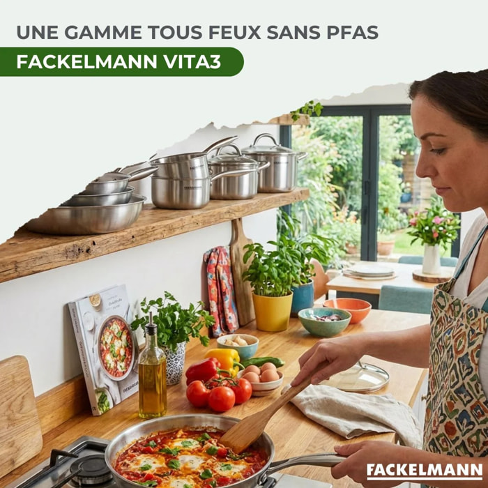 Poêles à Frire, Casseroles, Faitouts inox 18/10 Triply Fackelmann Vita3