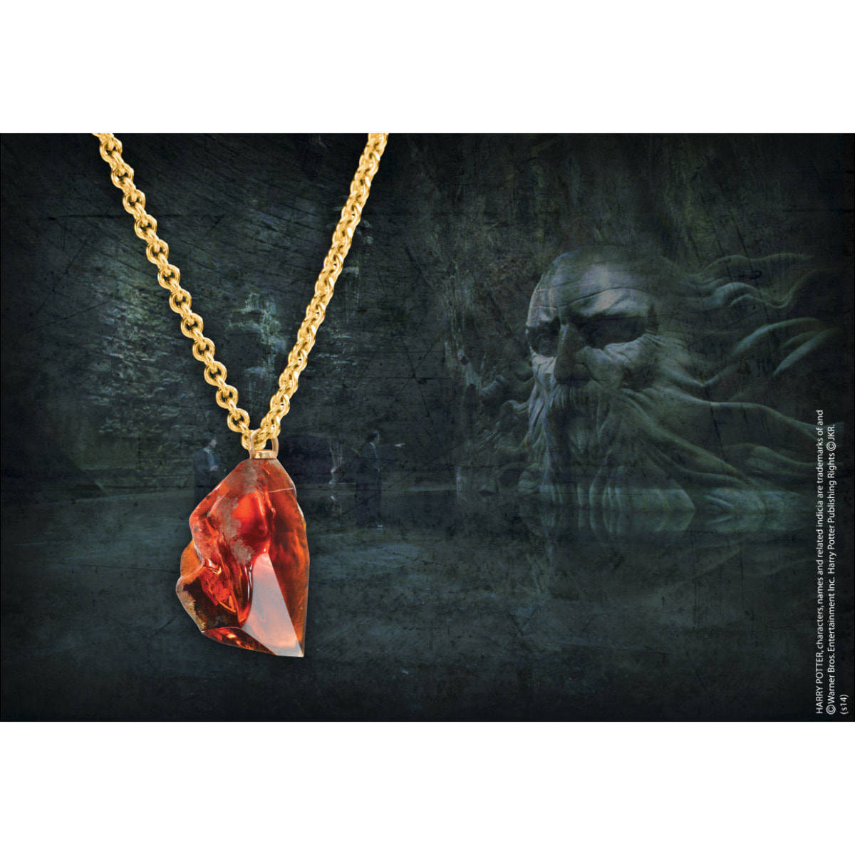 Harry Potter Collana con Ciondolo Pietra Filosofale 3.5 Cm Noble Collection