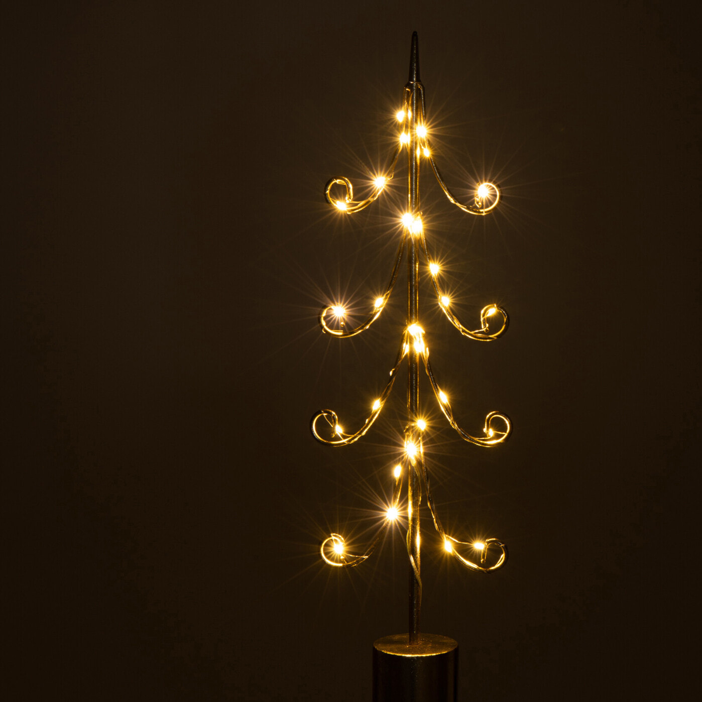 J-Line décoration Arbre - acier - or - medium - LED