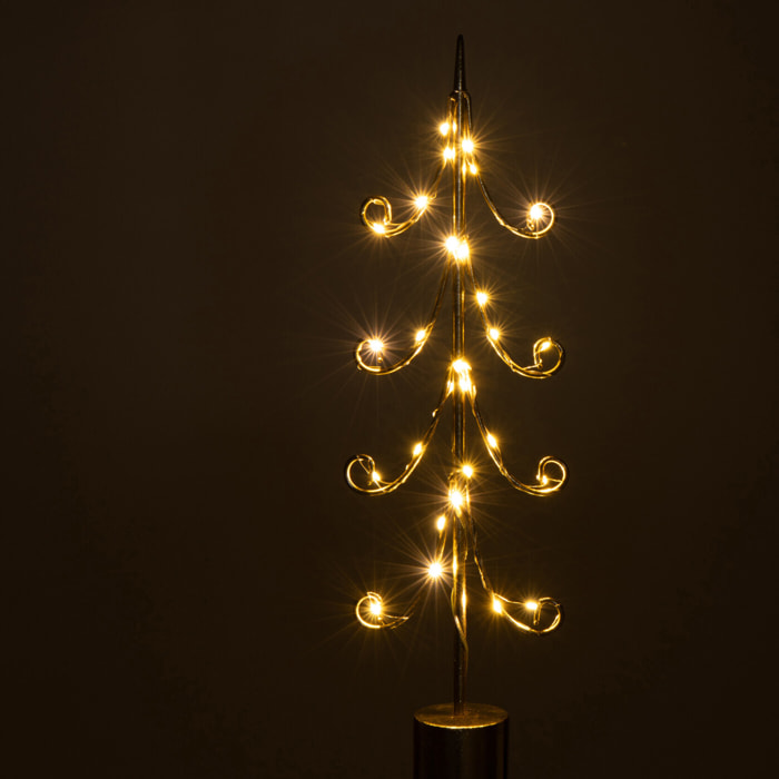 J-Line décoration Arbre - acier - or - medium - LED