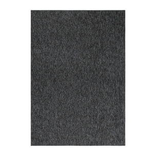 NADOR - Tapis rond de salon moderne Anthracite