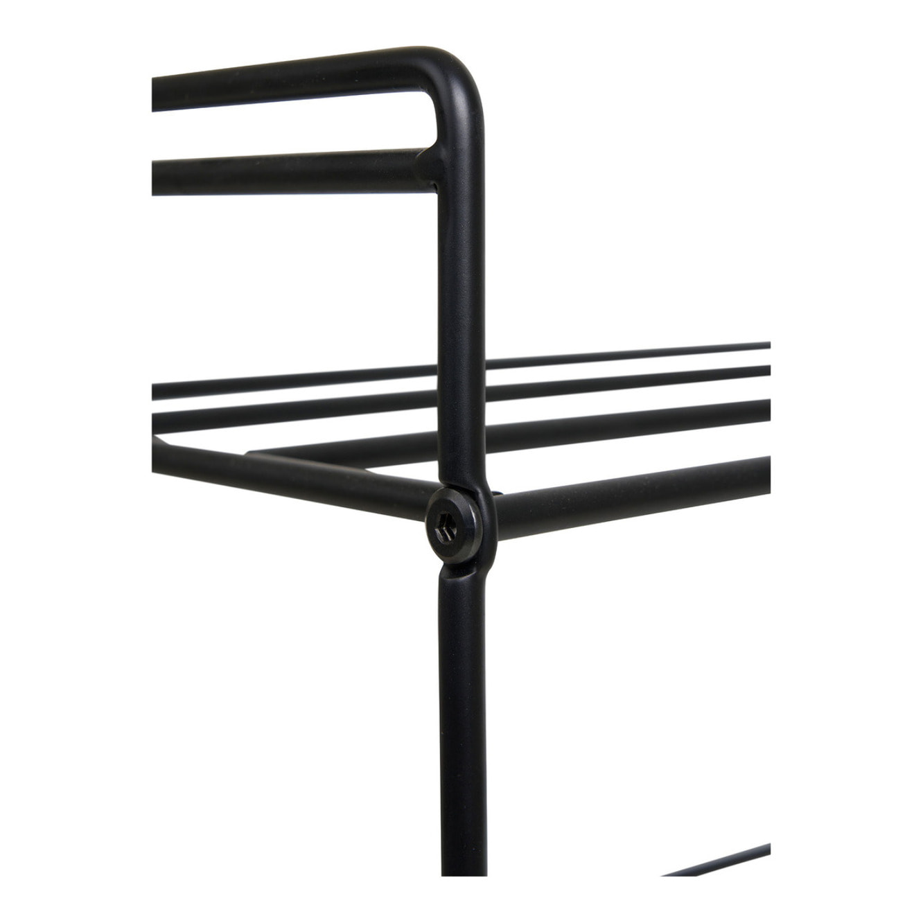 Scarpiera Swansea a 3 ripiani in acciaio nero 49,5×25×60 cm