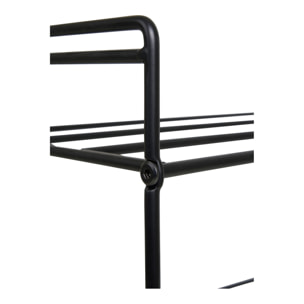 Scarpiera Swansea a 3 ripiani in acciaio nero 49,5×25×60 cm