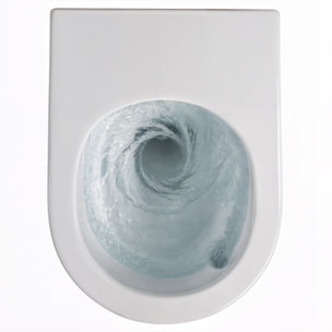PixL WC suspendu en céramique Tornado Quiet Flush, fixations invisibles + abattant Soft-Close, Blanc mat (CEPX010RTORPWM)