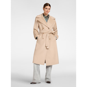 Elena Mirò - Cappotto doppiopetto in lana con cintura - Beige