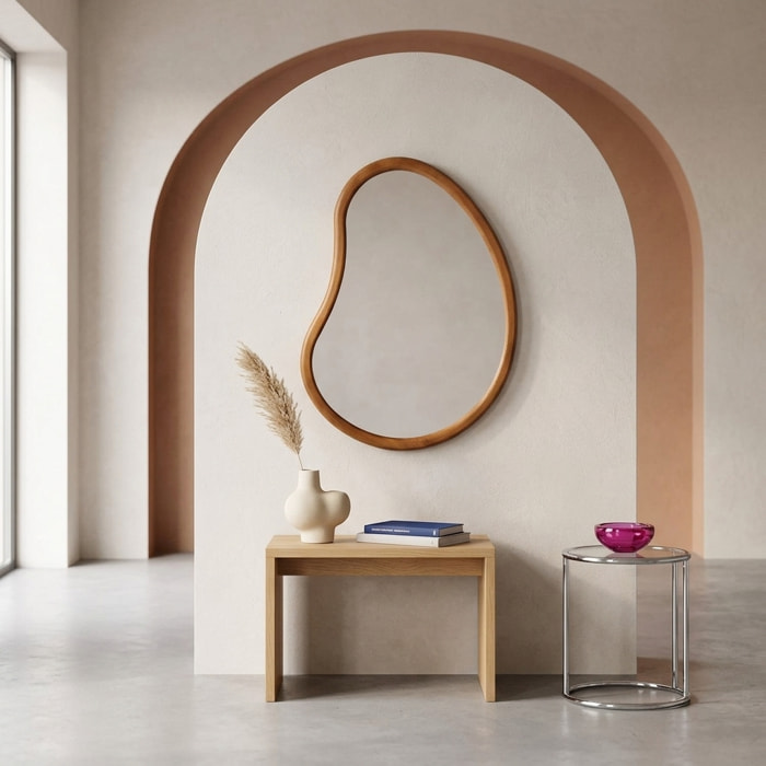 Miroir organique bois de sapin 65cm JACOB