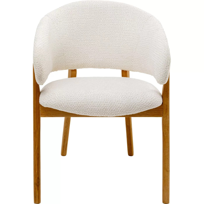 Chaise avec accoudoirs August crème Kare Design