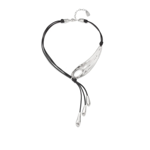 Colgante Big leaf PLATEADO U