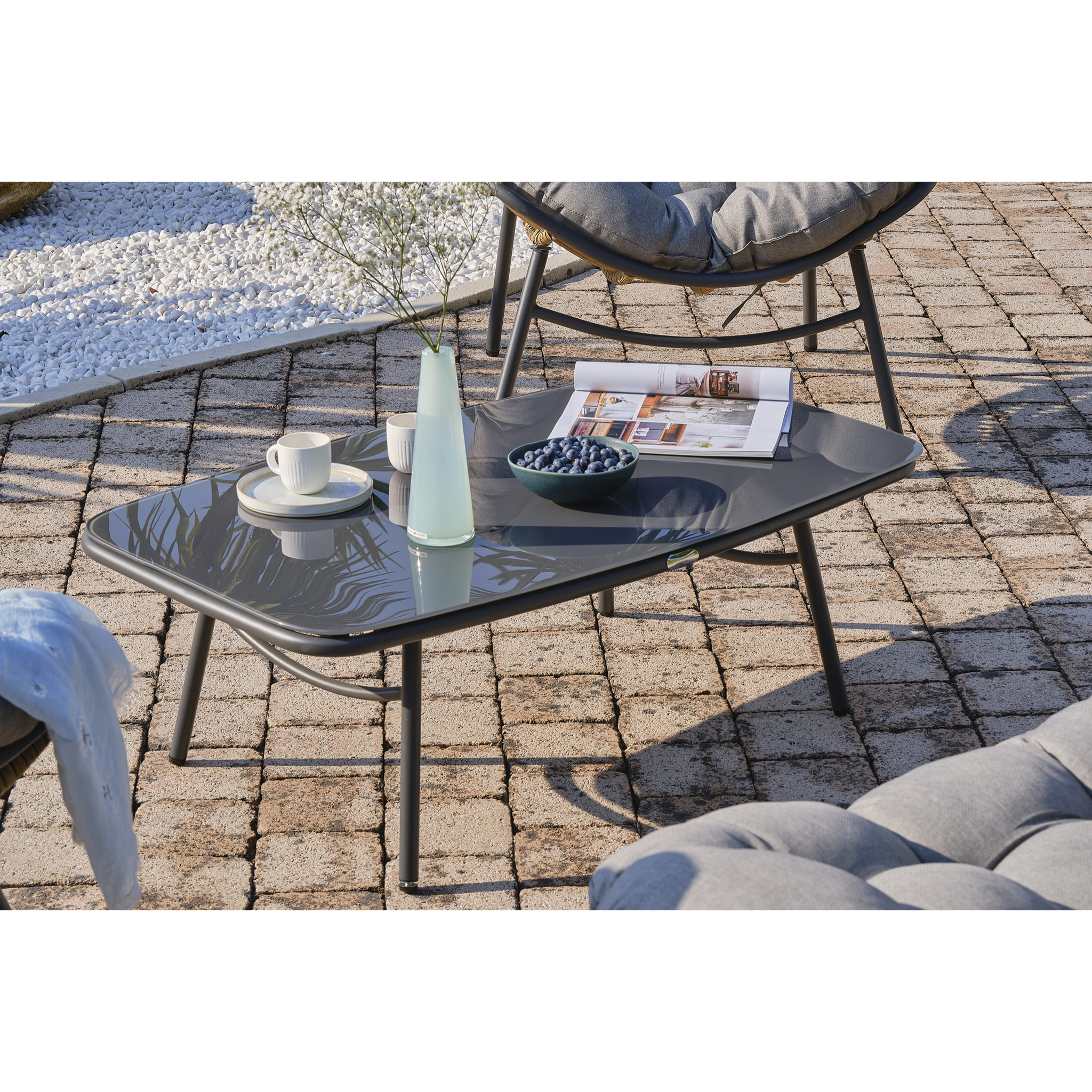 TULUM - Salon de jardin 4 places en résine tressée