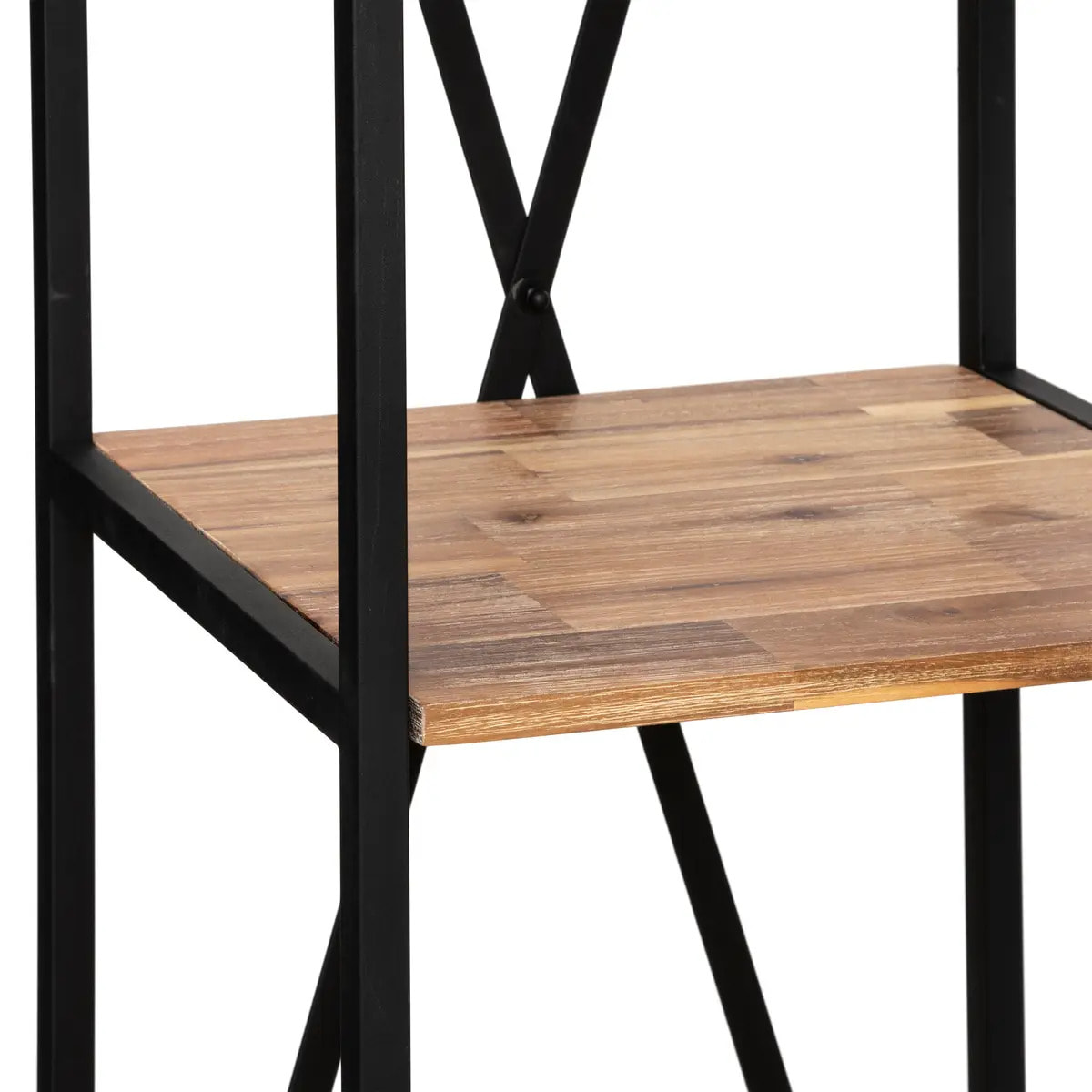 Bibliothèque "Edena" acacia et métal 45x180cm