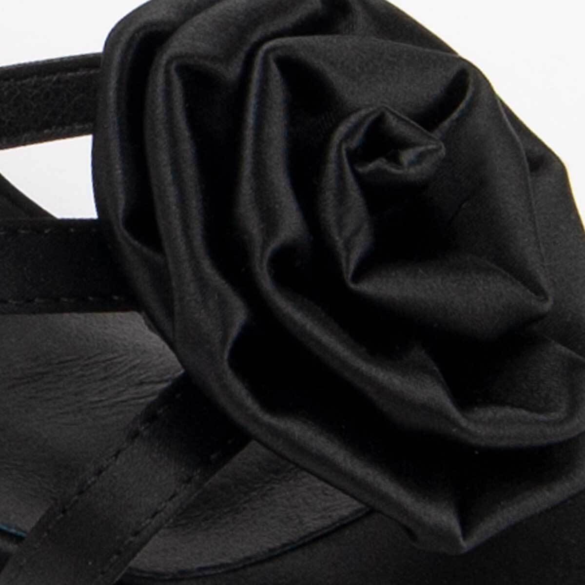 Sandalia De Tacón - Negro - Altura: 6 Cm