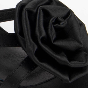 Sandalia De Tacón - Negro - Altura: 6 Cm