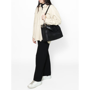 Borsa a spalla da Donna Emilia in Vera Pelle Made in Italy 29x36x13 cm