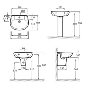 Lavabo céramique Brive