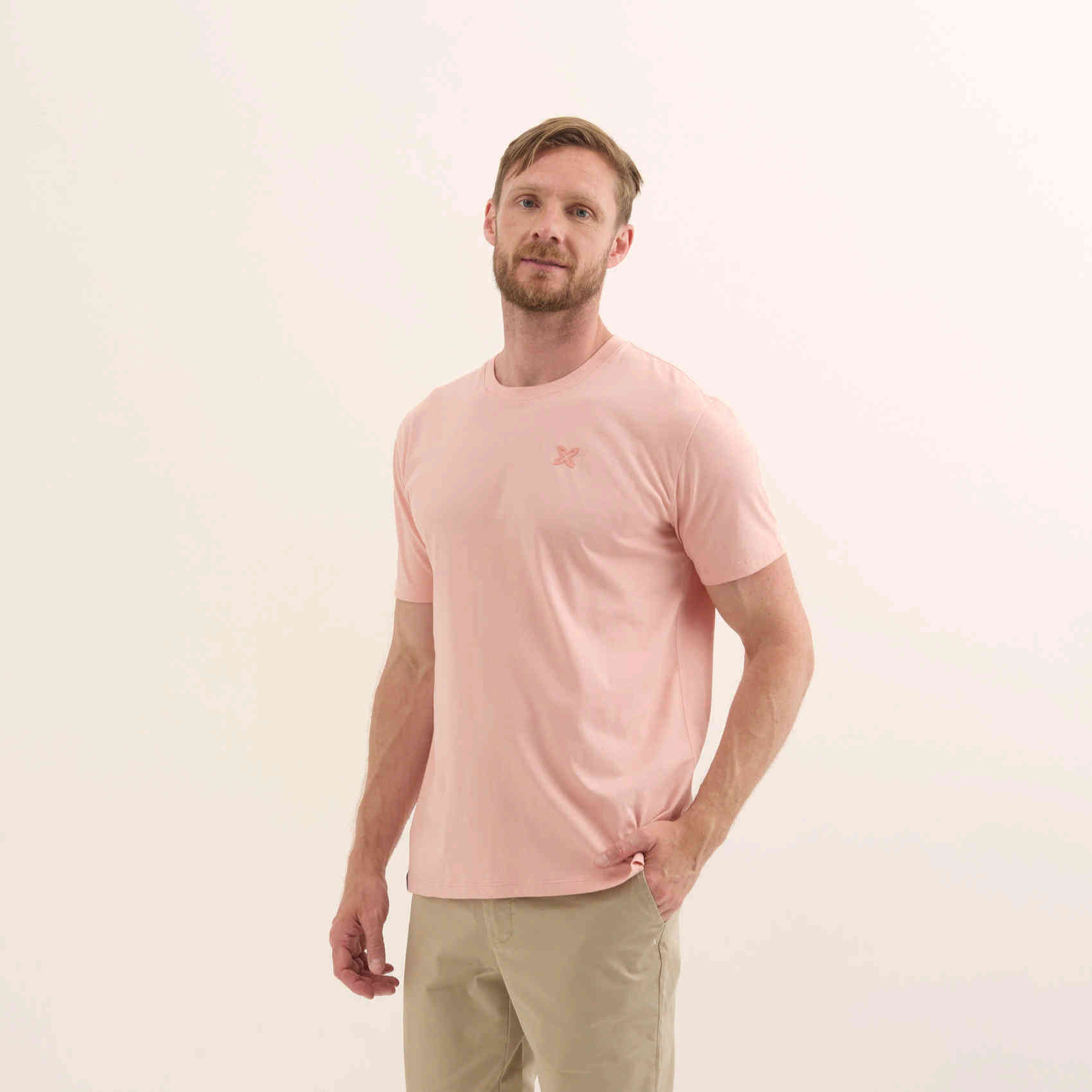 Camiseta Básica Algodón Orgánico Melocotón ESSENTIALS T-SHIRT PEACH