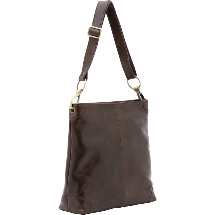 Borsa a spalla  da donna In Vera pelle Made in Italy 32x32x11 cm
