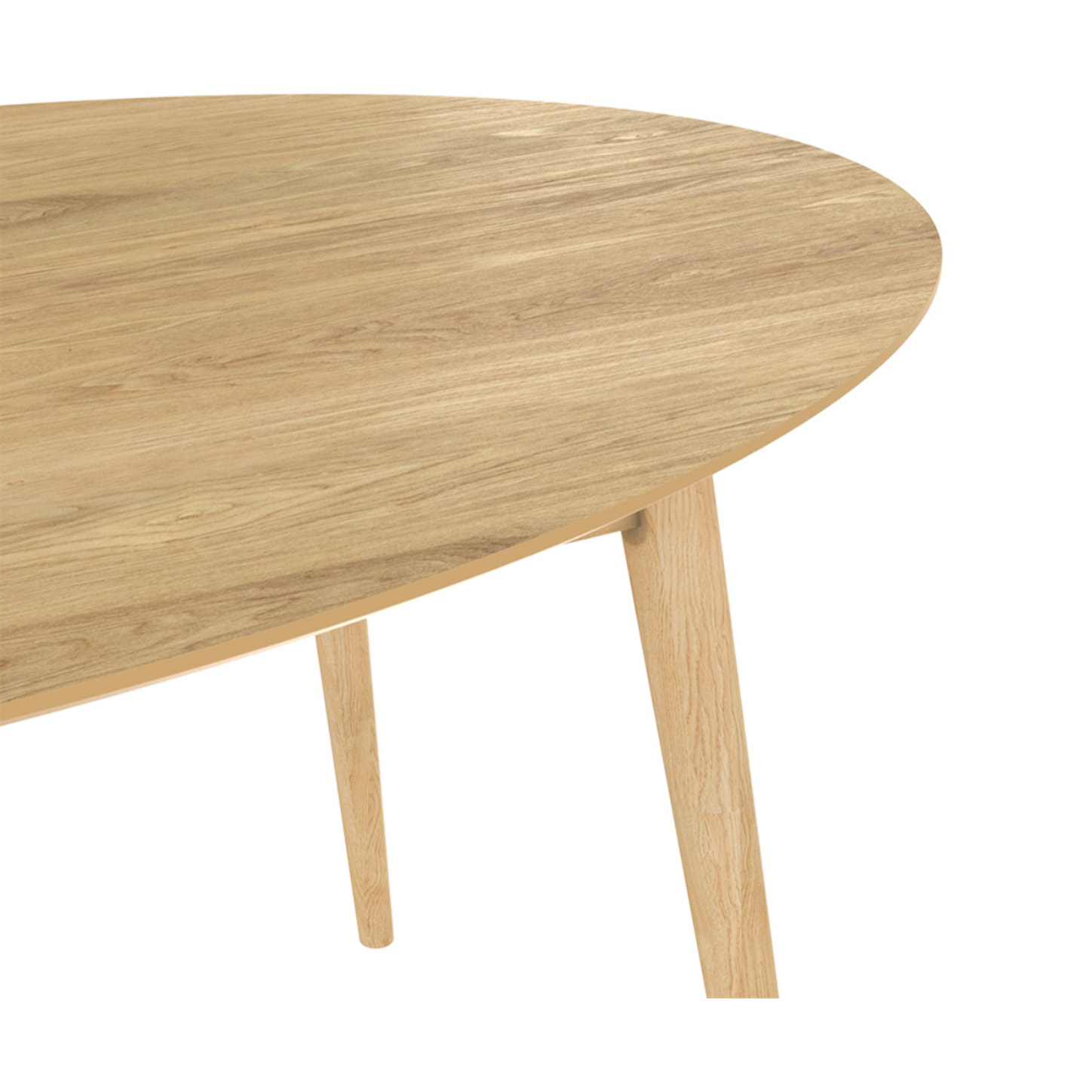 Table ovale 6 personnes en bois clair 150 cm - Eddy